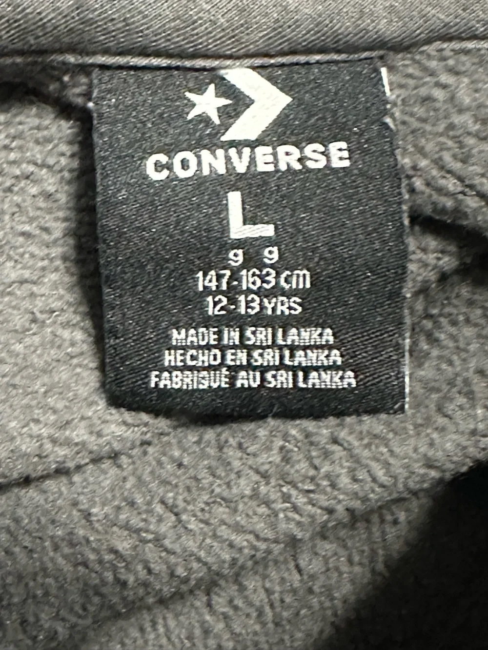 Boys Converse Star Logo Hoodie - Size L